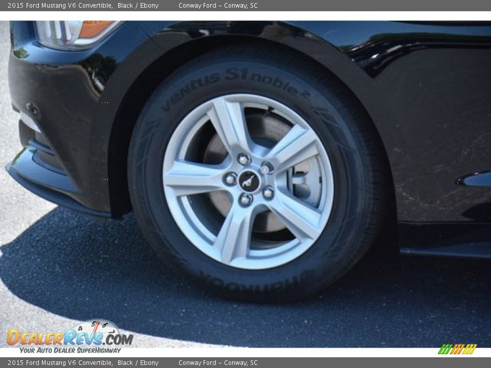 2015 Ford Mustang V6 Convertible Black / Ebony Photo #9