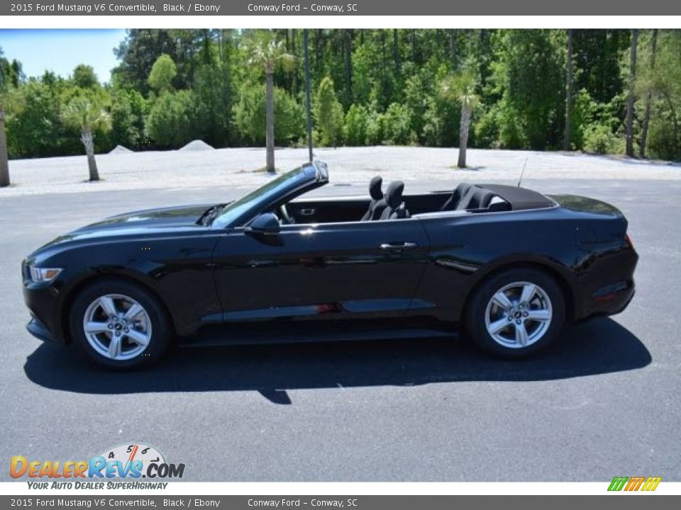 2015 Ford Mustang V6 Convertible Black / Ebony Photo #13