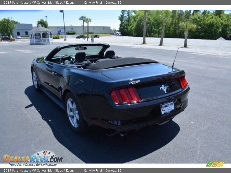 2015 Ford Mustang V6 Convertible Black / Ebony Photo #14