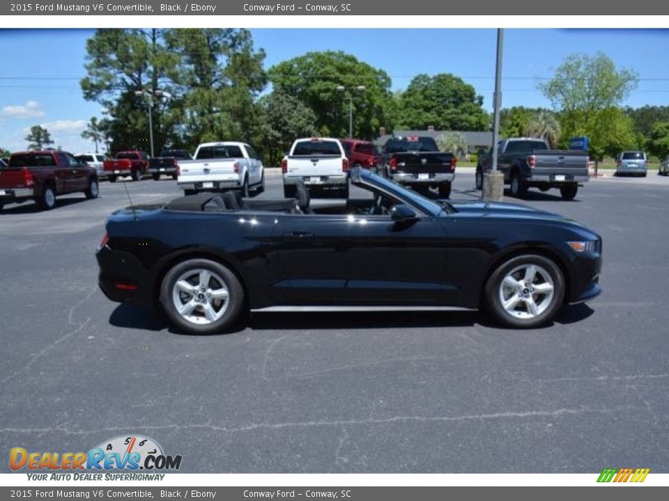 2015 Ford Mustang V6 Convertible Black / Ebony Photo #16