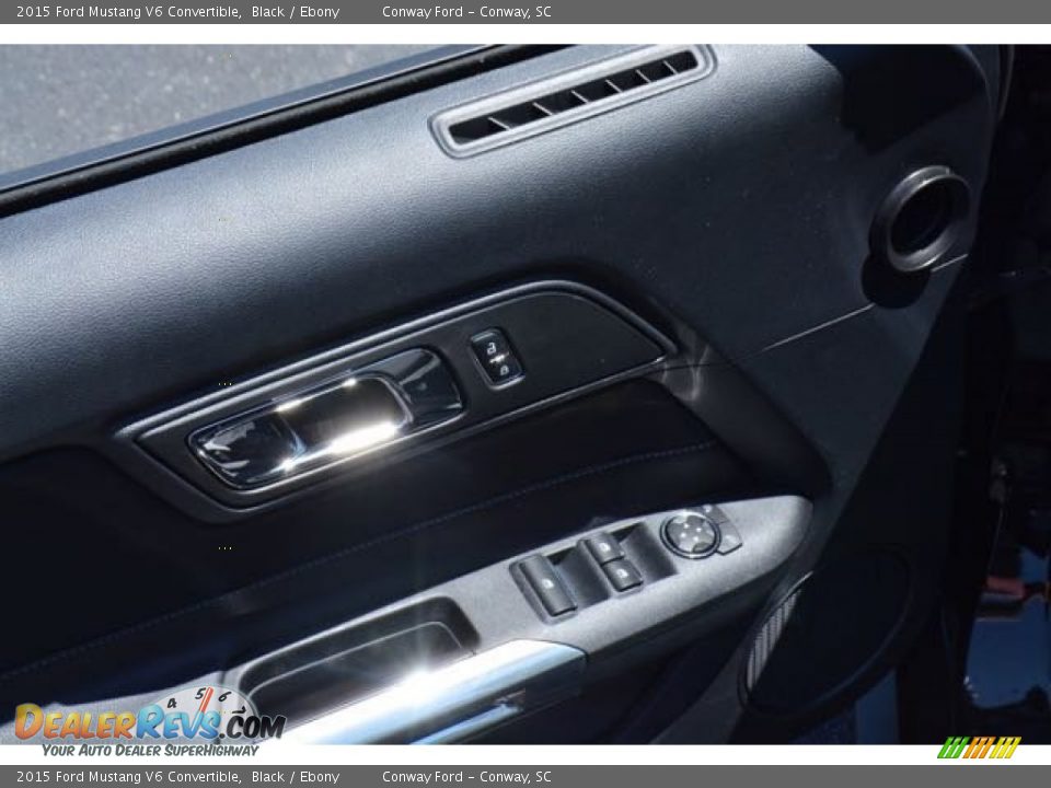 2015 Ford Mustang V6 Convertible Black / Ebony Photo #18