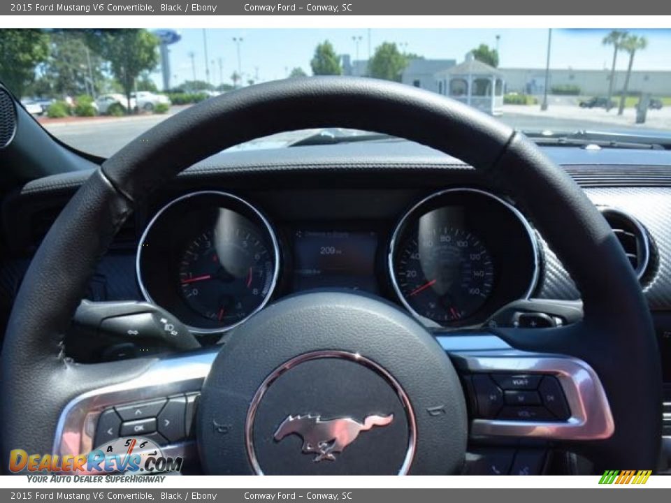 2015 Ford Mustang V6 Convertible Black / Ebony Photo #20