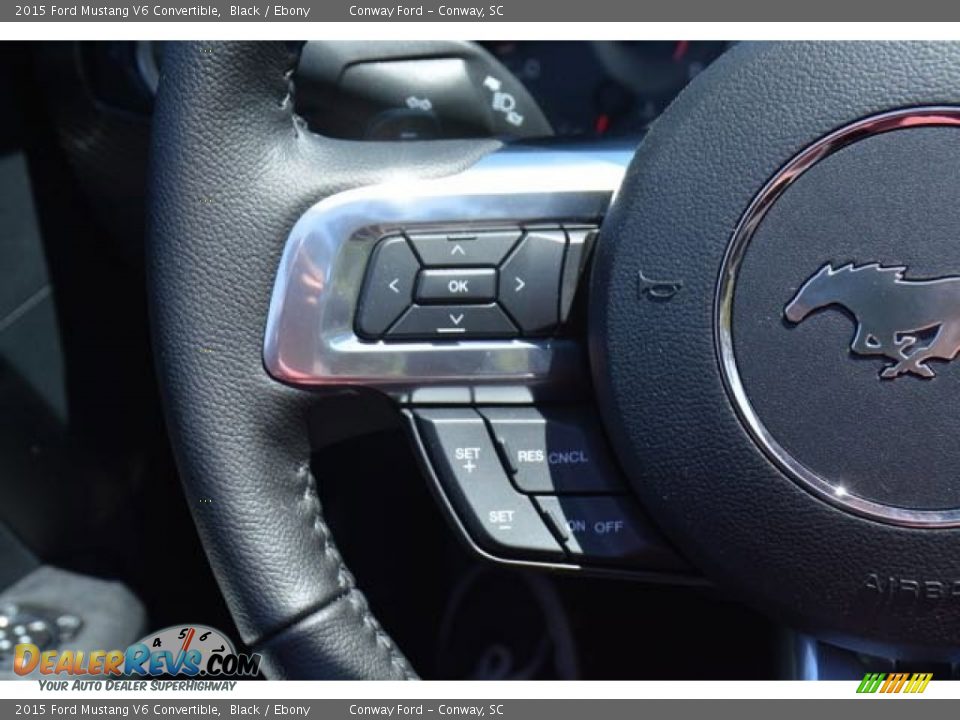 2015 Ford Mustang V6 Convertible Black / Ebony Photo #21