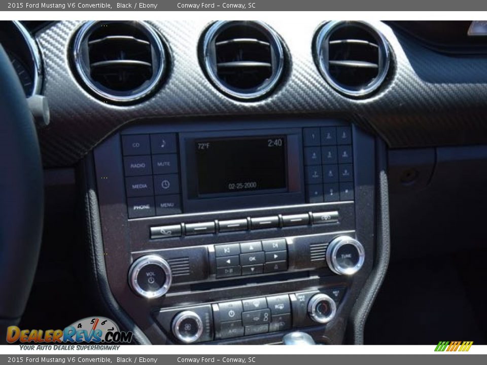 2015 Ford Mustang V6 Convertible Black / Ebony Photo #24