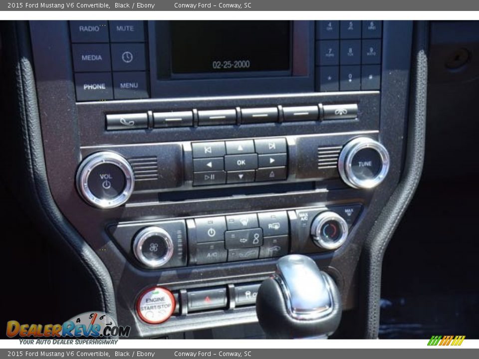 2015 Ford Mustang V6 Convertible Black / Ebony Photo #25
