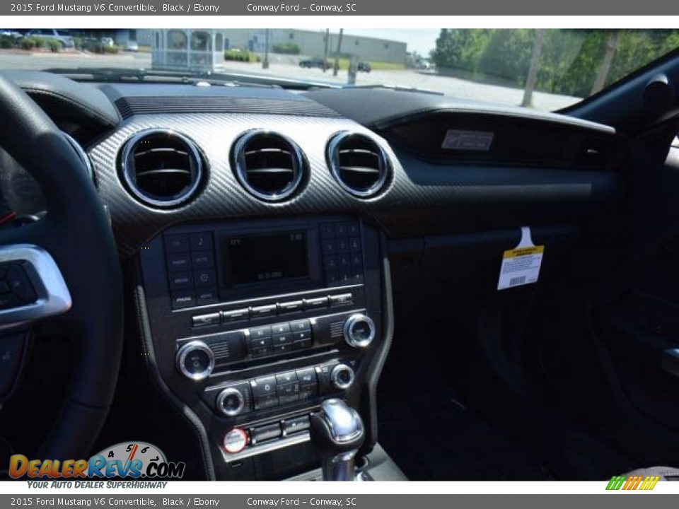 2015 Ford Mustang V6 Convertible Black / Ebony Photo #26