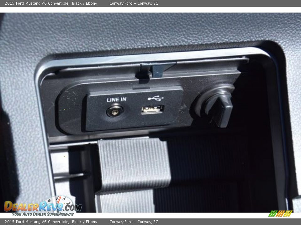 2015 Ford Mustang V6 Convertible Black / Ebony Photo #27