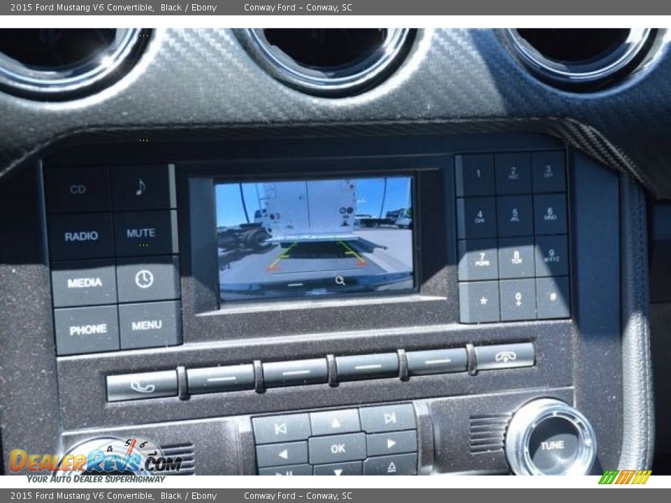 2015 Ford Mustang V6 Convertible Black / Ebony Photo #28
