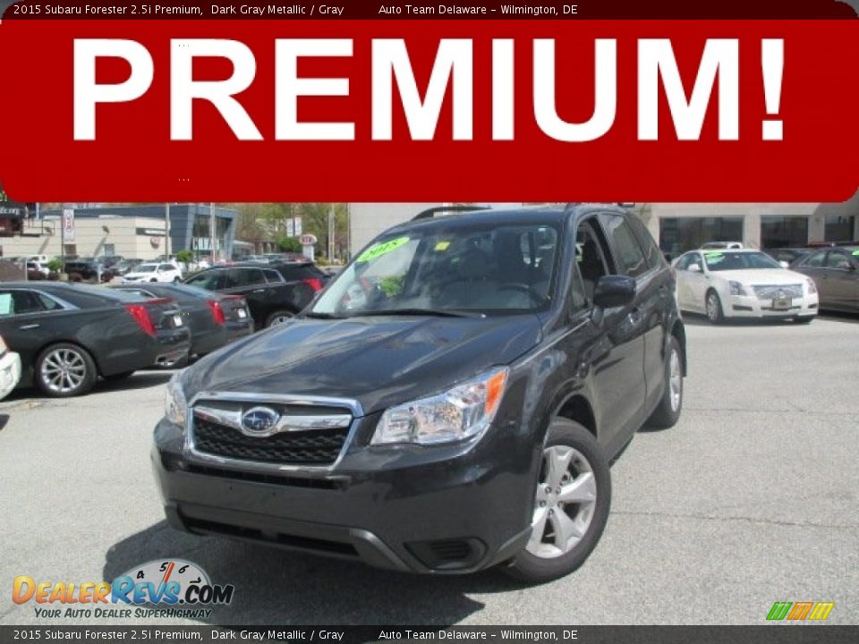 2015 Subaru Forester 2.5i Premium Dark Gray Metallic / Gray Photo #1