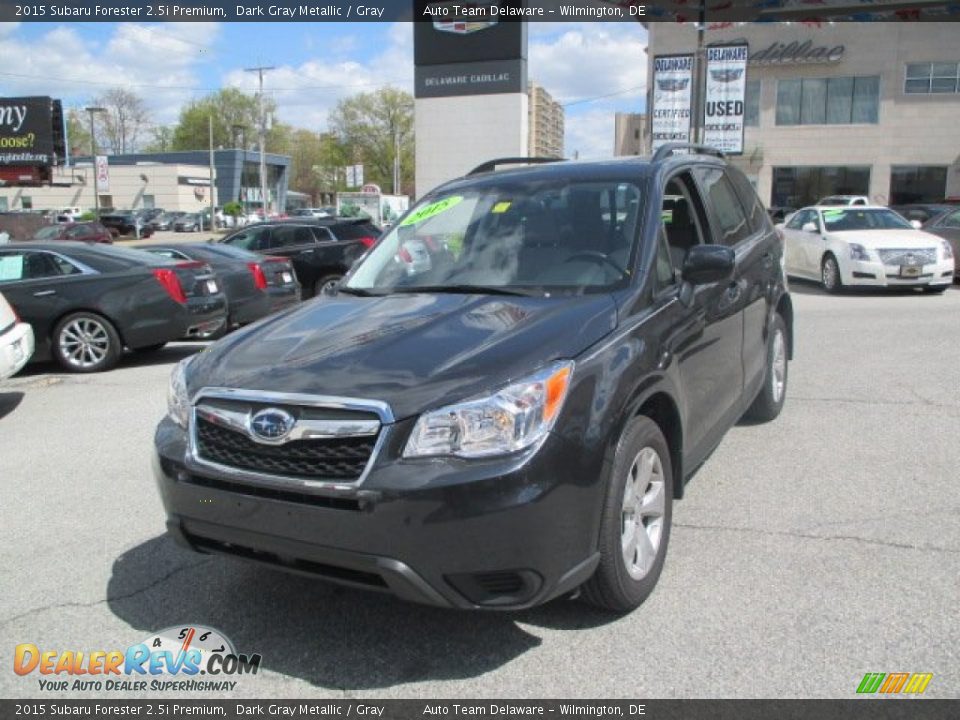 2015 Subaru Forester 2.5i Premium Dark Gray Metallic / Gray Photo #2