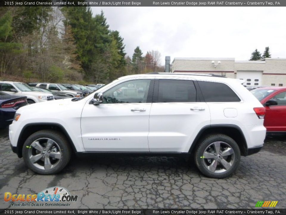 2015 Jeep Grand Cherokee Limited 4x4 Bright White / Black/Light Frost Beige Photo #2