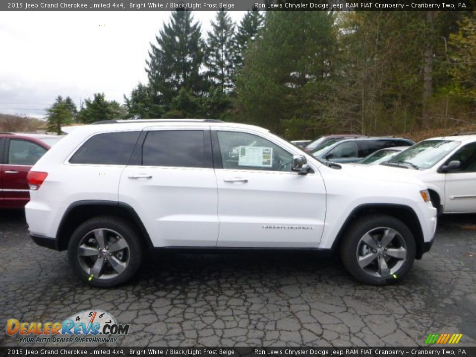 2015 Jeep Grand Cherokee Limited 4x4 Bright White / Black/Light Frost Beige Photo #6