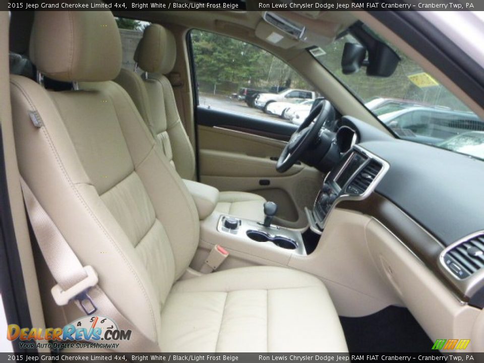 2015 Jeep Grand Cherokee Limited 4x4 Bright White / Black/Light Frost Beige Photo #10