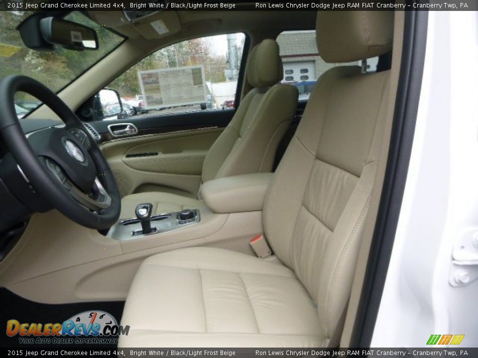 2015 Jeep Grand Cherokee Limited 4x4 Bright White / Black/Light Frost Beige Photo #13