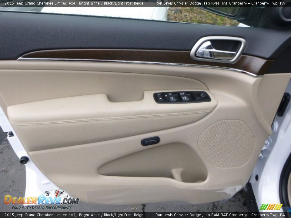 2015 Jeep Grand Cherokee Limited 4x4 Bright White / Black/Light Frost Beige Photo #15