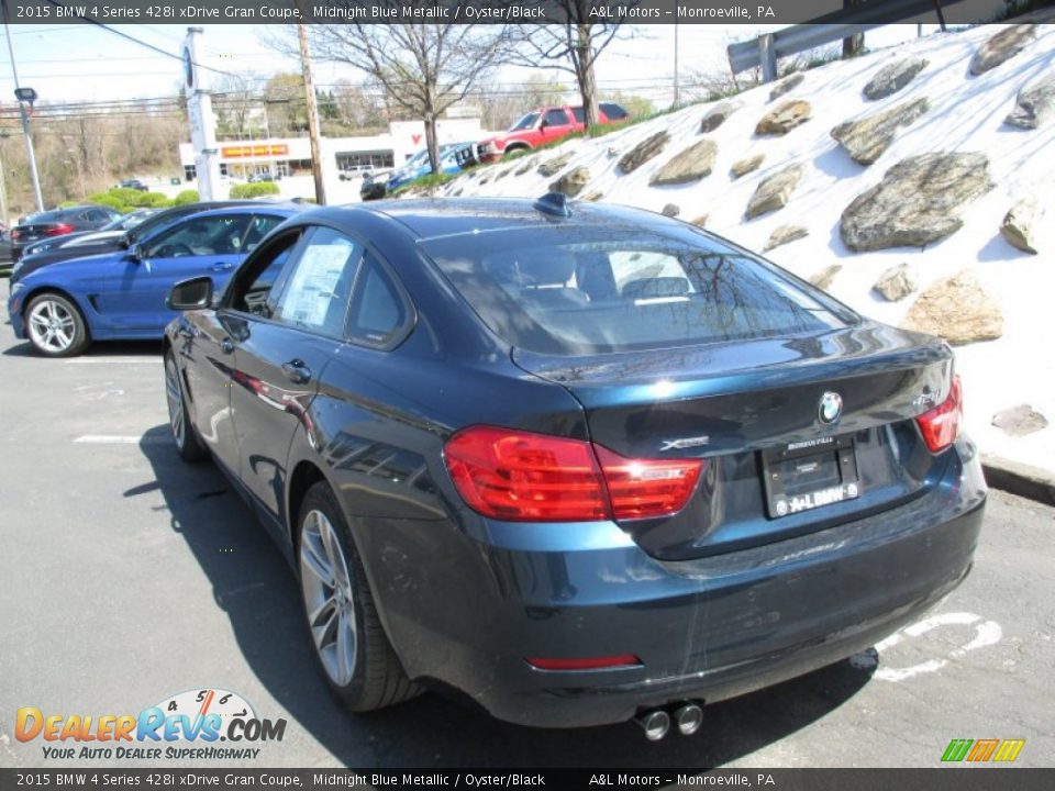 2015 BMW 4 Series 428i xDrive Gran Coupe Midnight Blue Metallic / Oyster/Black Photo #5