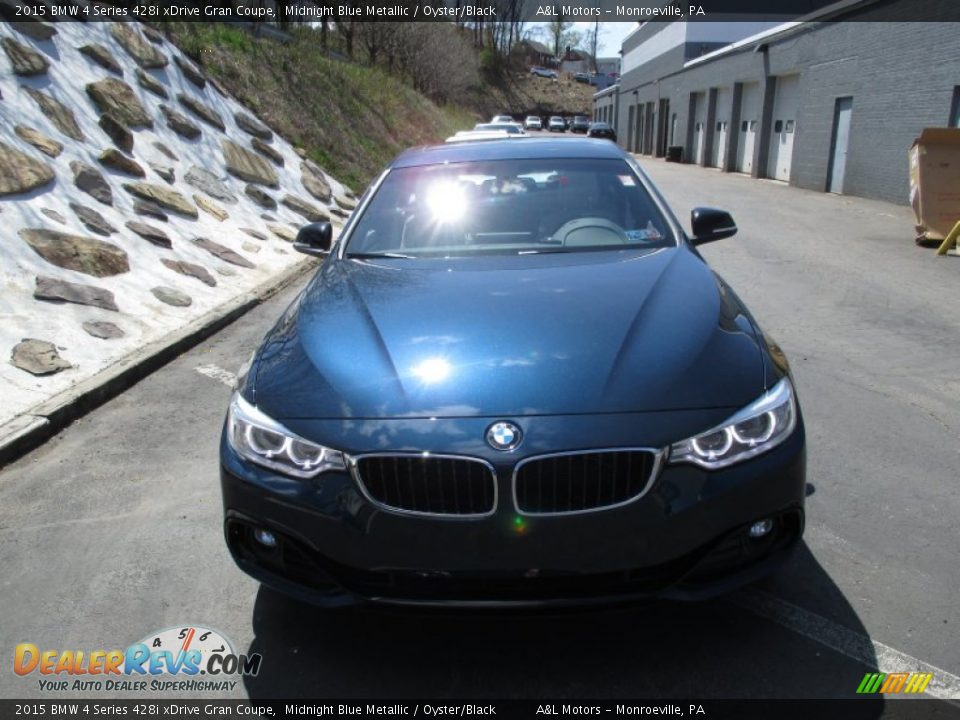 2015 BMW 4 Series 428i xDrive Gran Coupe Midnight Blue Metallic / Oyster/Black Photo #9