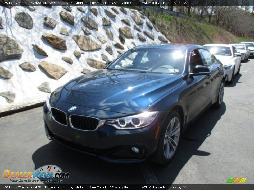 2015 BMW 4 Series 428i xDrive Gran Coupe Midnight Blue Metallic / Oyster/Black Photo #10