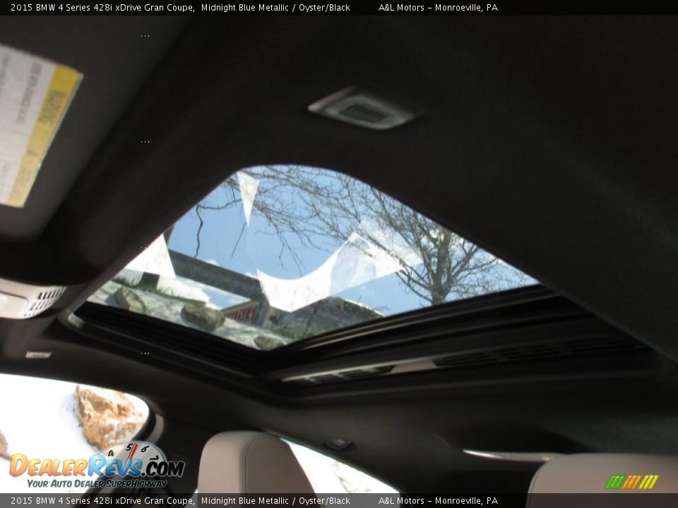 2015 BMW 4 Series 428i xDrive Gran Coupe Midnight Blue Metallic / Oyster/Black Photo #12