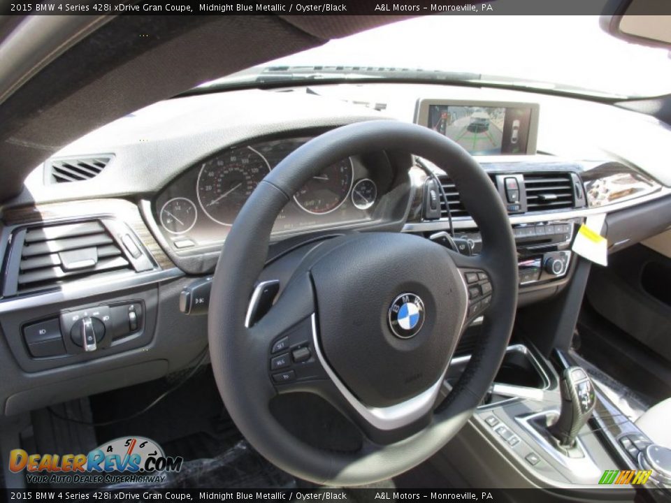 2015 BMW 4 Series 428i xDrive Gran Coupe Midnight Blue Metallic / Oyster/Black Photo #15