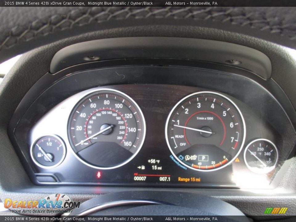 2015 BMW 4 Series 428i xDrive Gran Coupe Midnight Blue Metallic / Oyster/Black Photo #20