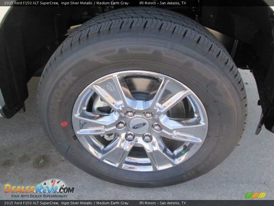 2015 Ford F150 XLT SuperCrew Ingot Silver Metallic / Medium Earth Gray Photo #4