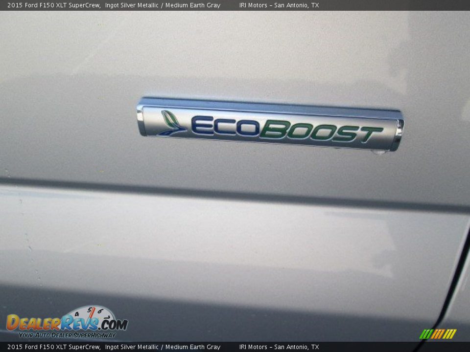 2015 Ford F150 XLT SuperCrew Ingot Silver Metallic / Medium Earth Gray Photo #6