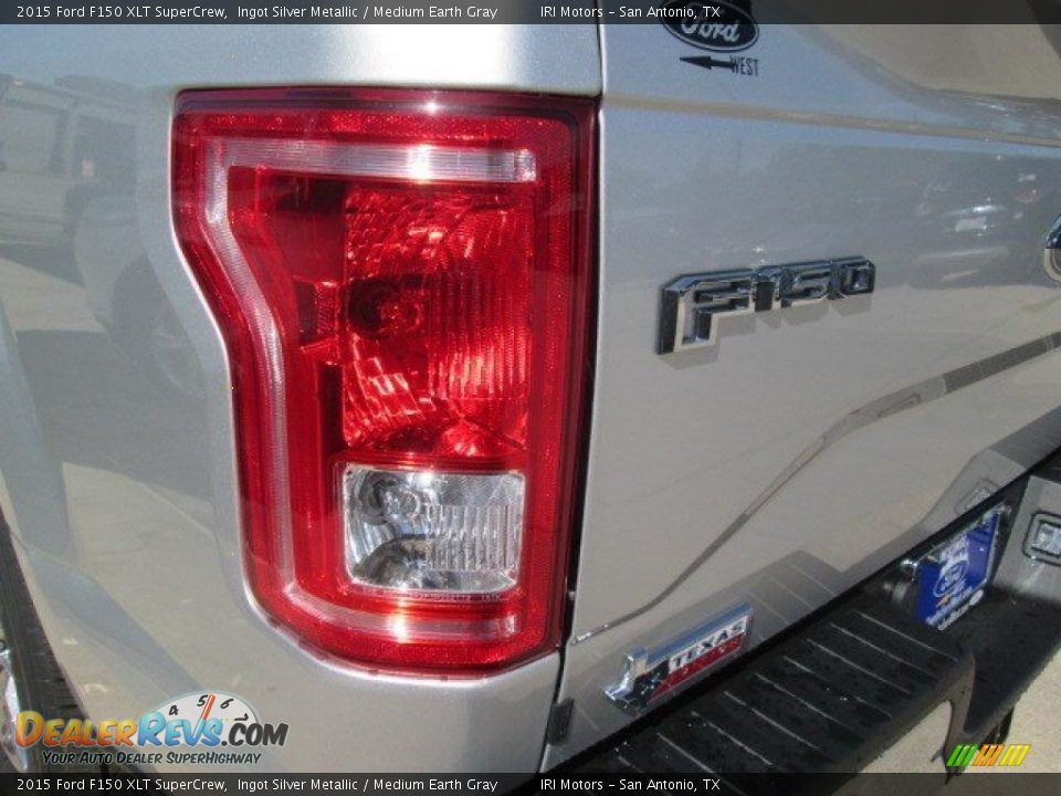 2015 Ford F150 XLT SuperCrew Ingot Silver Metallic / Medium Earth Gray Photo #16