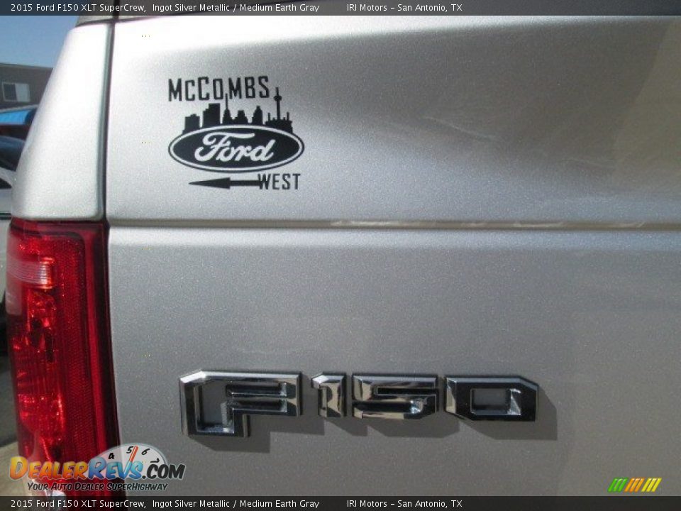 2015 Ford F150 XLT SuperCrew Ingot Silver Metallic / Medium Earth Gray Photo #18