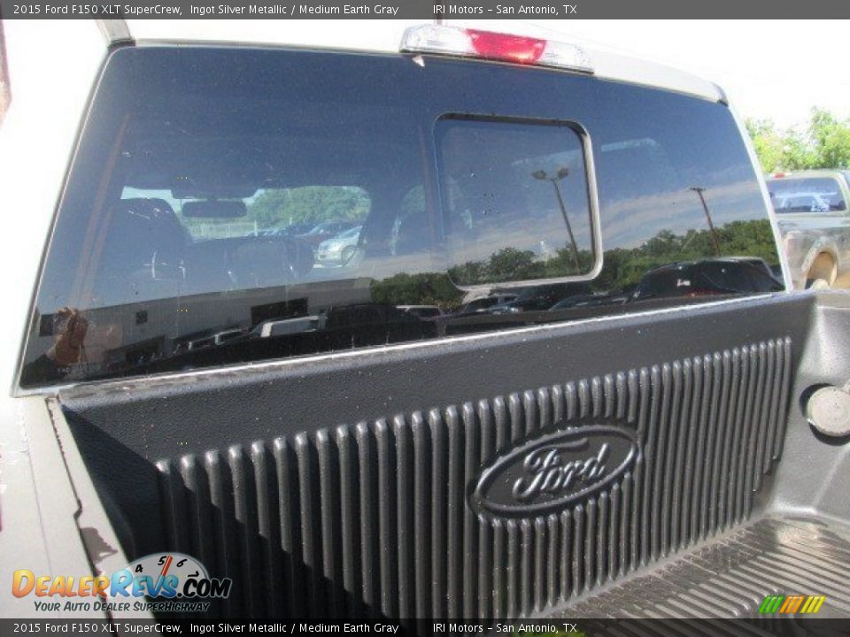 2015 Ford F150 XLT SuperCrew Ingot Silver Metallic / Medium Earth Gray Photo #19