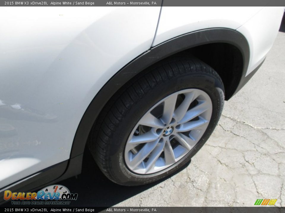 2015 BMW X3 xDrive28i Alpine White / Sand Beige Photo #4