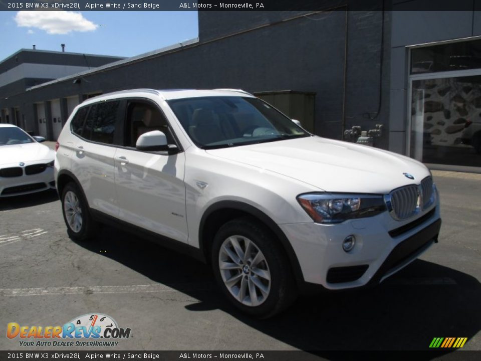2015 BMW X3 xDrive28i Alpine White / Sand Beige Photo #8