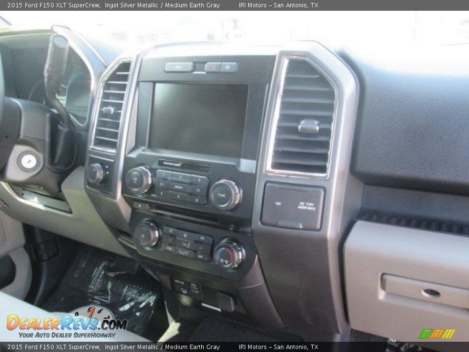 2015 Ford F150 XLT SuperCrew Ingot Silver Metallic / Medium Earth Gray Photo #36