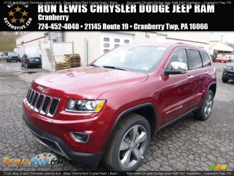 2015 Jeep Grand Cherokee Limited 4x4 Deep Cherry Red Crystal Pearl / Black Photo #1