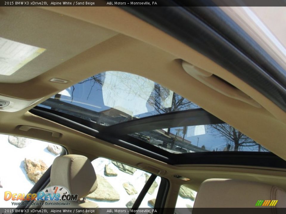 2015 BMW X3 xDrive28i Alpine White / Sand Beige Photo #12