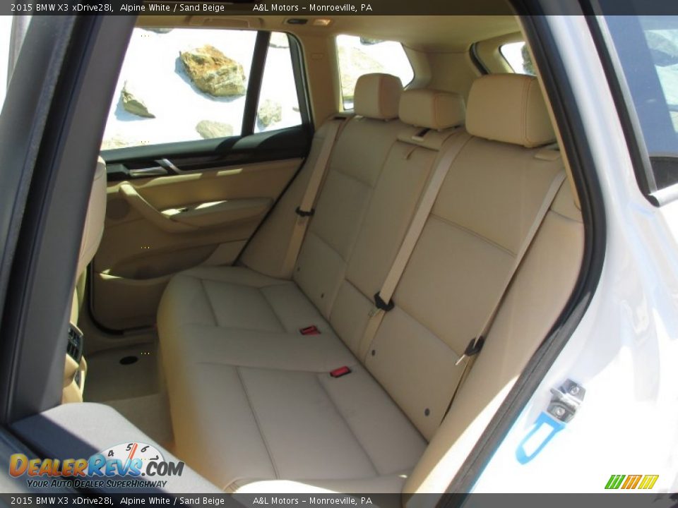 2015 BMW X3 xDrive28i Alpine White / Sand Beige Photo #14