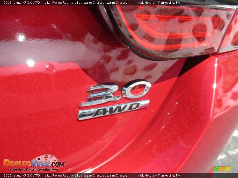 2015 Jaguar XF 3.0 AWD Italian Racing Red Metallic / Warm Charcoal/Warm Charcoal Photo #7