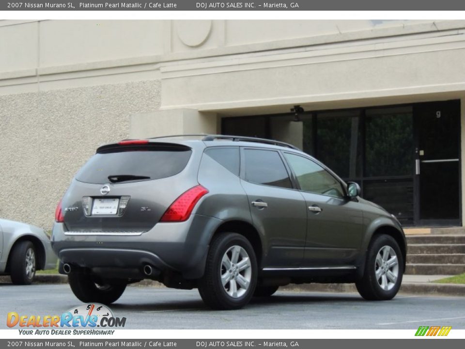 2007 Nissan Murano SL Platinum Pearl Matallic / Cafe Latte Photo #4