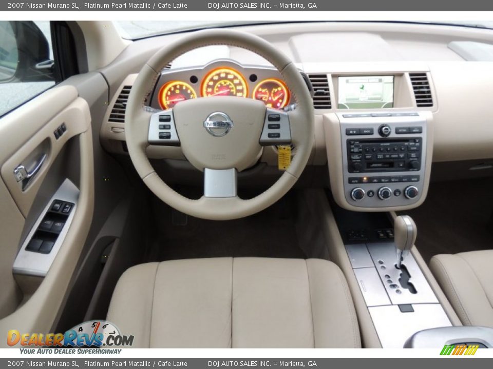 2007 Nissan Murano SL Platinum Pearl Matallic / Cafe Latte Photo #8