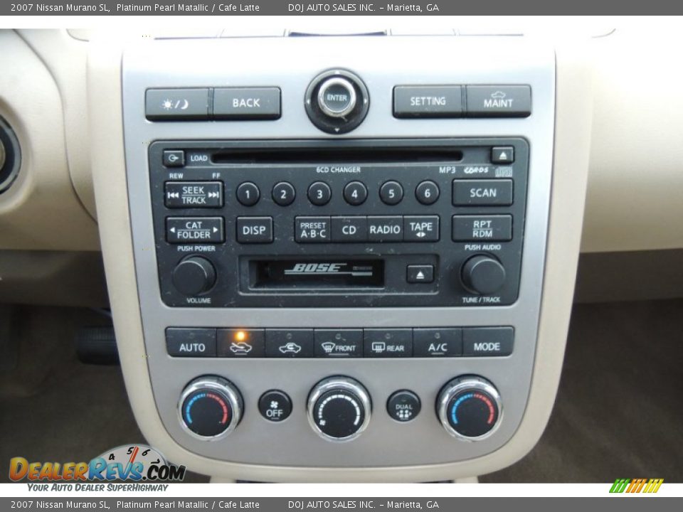 2007 Nissan Murano SL Platinum Pearl Matallic / Cafe Latte Photo #10
