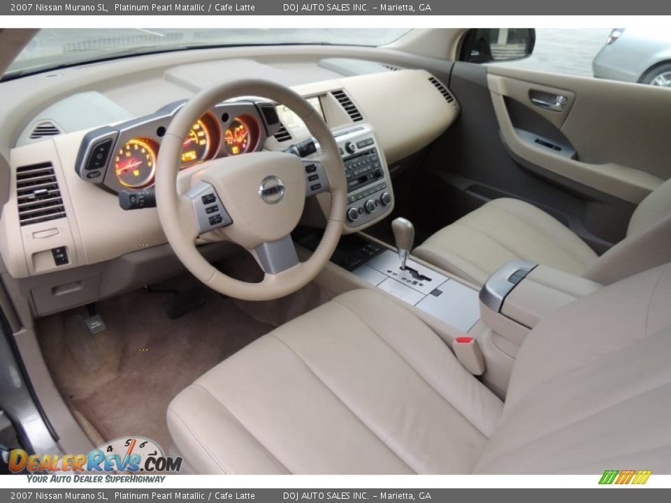 2007 Nissan Murano SL Platinum Pearl Matallic / Cafe Latte Photo #13