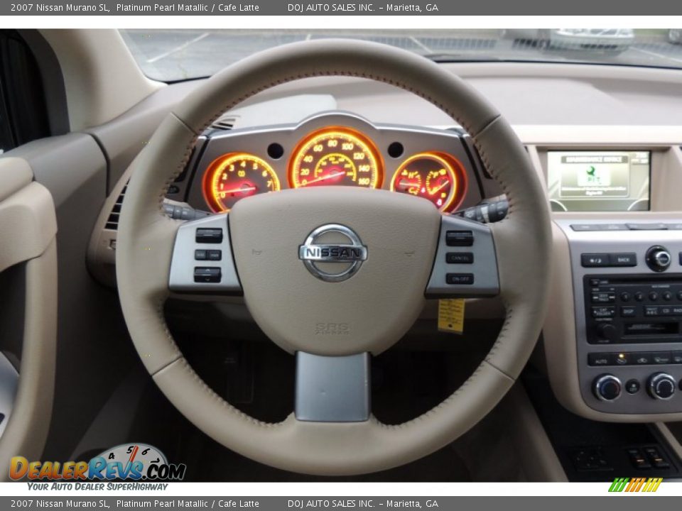 2007 Nissan Murano SL Platinum Pearl Matallic / Cafe Latte Photo #21
