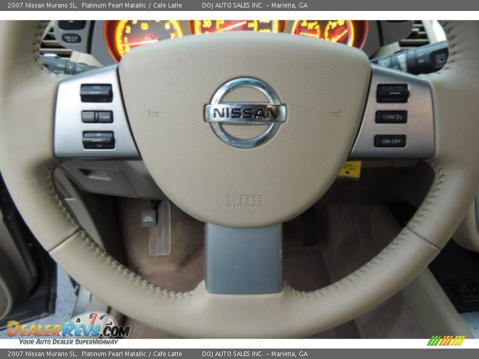 2007 Nissan Murano SL Platinum Pearl Matallic / Cafe Latte Photo #22