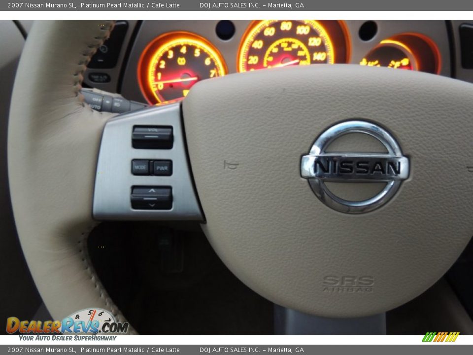 2007 Nissan Murano SL Platinum Pearl Matallic / Cafe Latte Photo #27