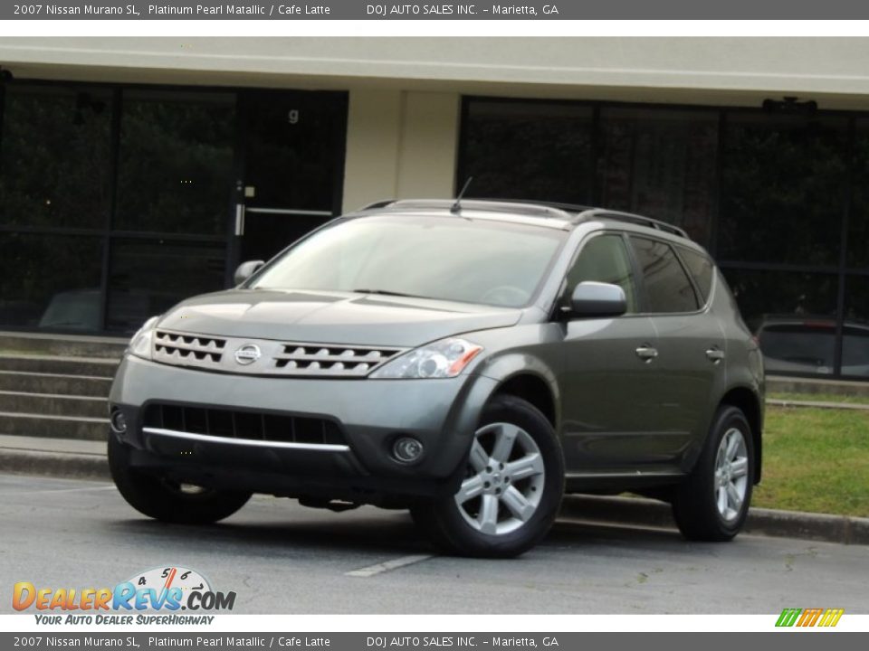 2007 Nissan Murano SL Platinum Pearl Matallic / Cafe Latte Photo #32
