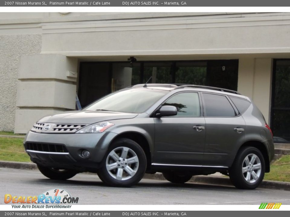 2007 Nissan Murano SL Platinum Pearl Matallic / Cafe Latte Photo #34