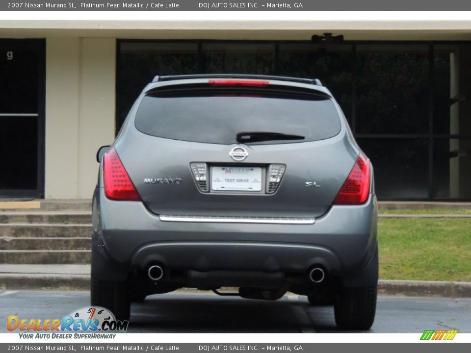 2007 Nissan Murano SL Platinum Pearl Matallic / Cafe Latte Photo #35