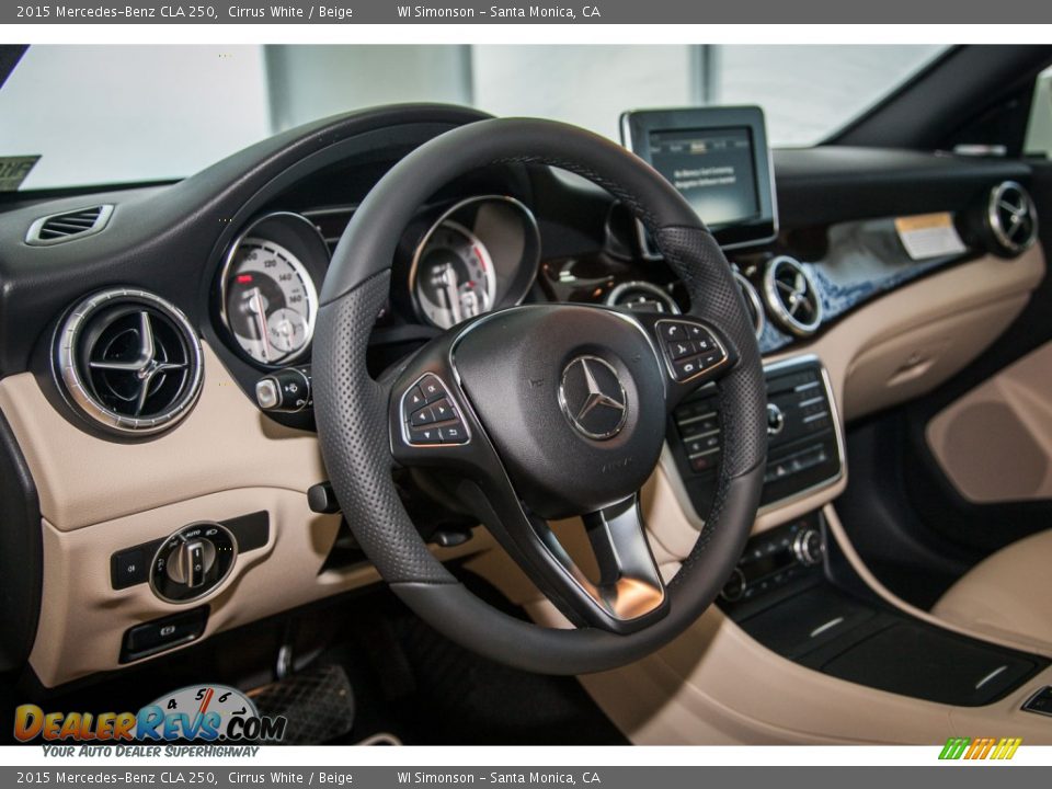 2015 Mercedes-Benz CLA 250 Cirrus White / Beige Photo #6