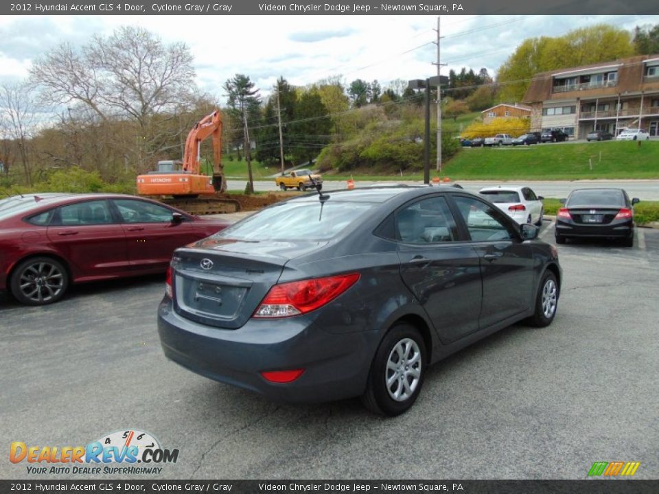 2012 Hyundai Accent GLS 4 Door Cyclone Gray / Gray Photo #3