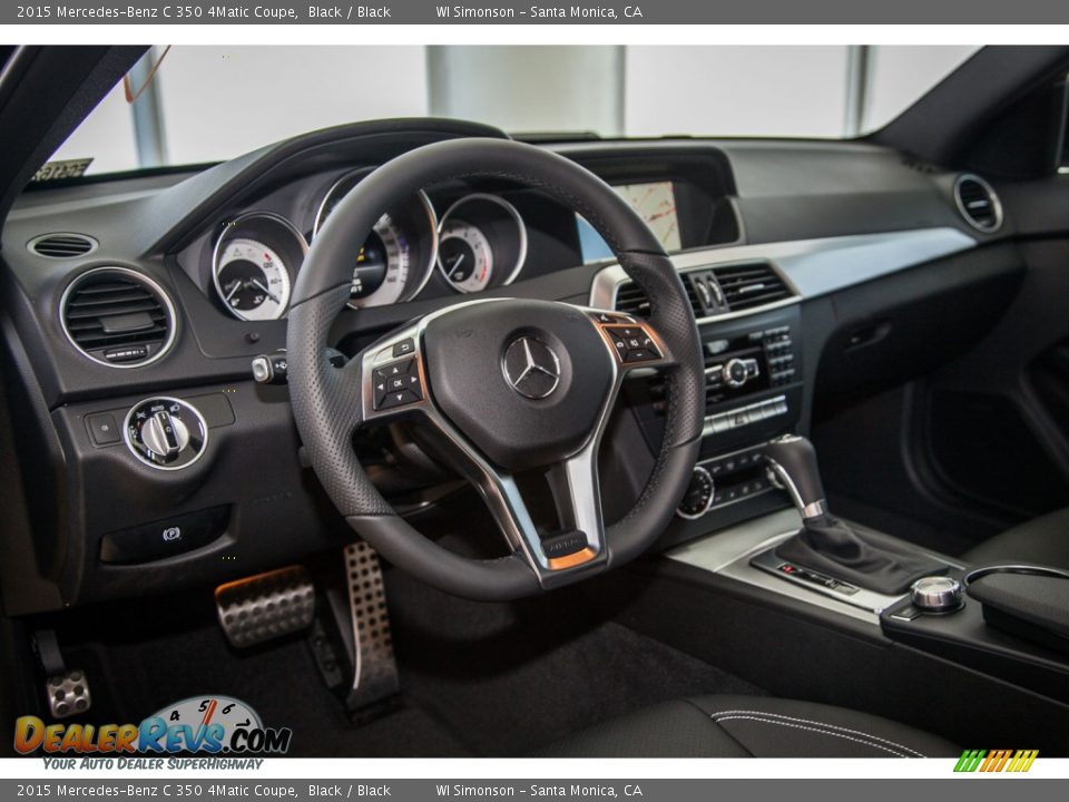 2015 Mercedes-Benz C 350 4Matic Coupe Black / Black Photo #6